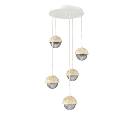 Cabochon Round 5pc Multi-Pendant (1289|CHB0093-05-WI-S-C01-L1-TR)