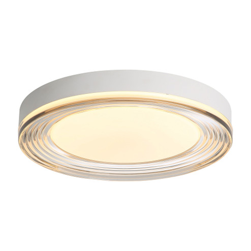 Wry Lighting Ondulada Integrated LED 16in Flush Mount in Sand White and Smoky Acrylic (36|9518-16 SNW-SMK)