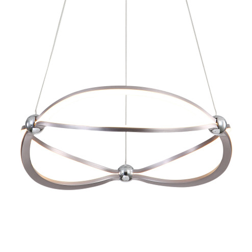 Wry Lighting Spirale Integrated LED 19in Chandelier in Satin Nickel (36|7916-19 SNC)