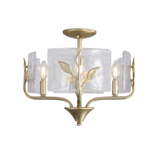 Wry Lighting Bloem 4-light Semi-Flush Mount in White Gold (36|4503-4SF WG-HWG)