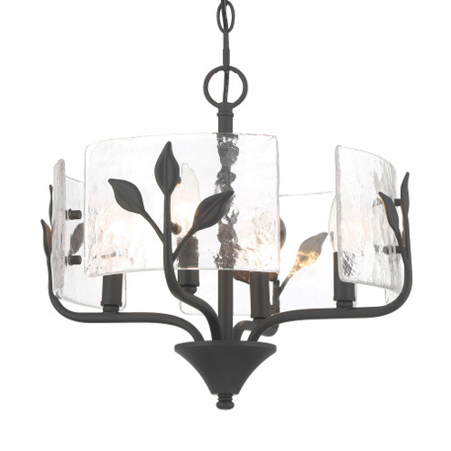 Wry Lighting Bloem 4-light Pendant in Natural Black (36|4503-4P NB-HWG)