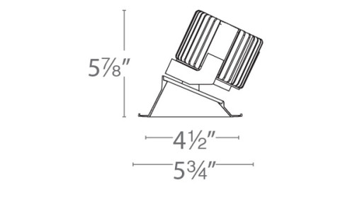 Volta 4.5'' Square Wall Wash Trim with LED Light Engine (16|R4SWT-ATWB-HZWT)