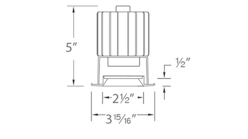 VOLTA 2IN RND D1 TRIM FL 1840 (16|R2RD1T-FTWA-BK)