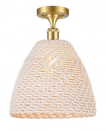 Bristol Natural - 1 Light - 6 inch - Satin Gold - Semi-Flush Mount (3442|516-1C-SG-NBD-12-NAT)