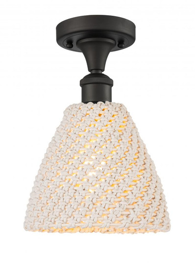 Bristol Natural - 1 Light - 6 inch - Oil Rubbed Bronze - Semi-Flush Mount (3442|516-1C-OB-NBD-75-NAT)