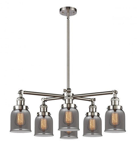 Small Bell 6 Light Chandelier (3442|207-6CR-SN-G53)