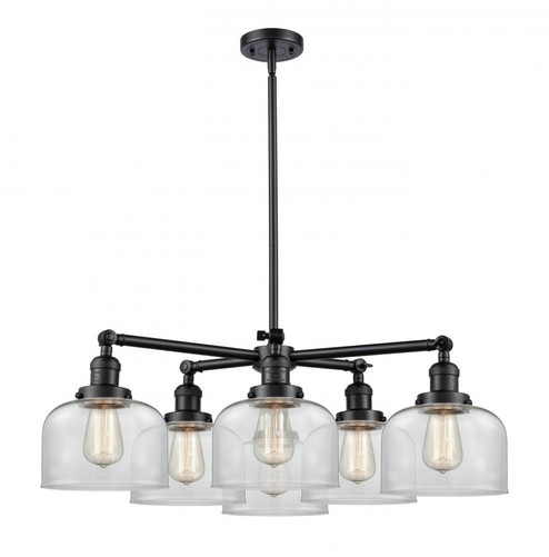 Large Bell 6 Light Chandelier (3442|207-6CR-BK-G72)