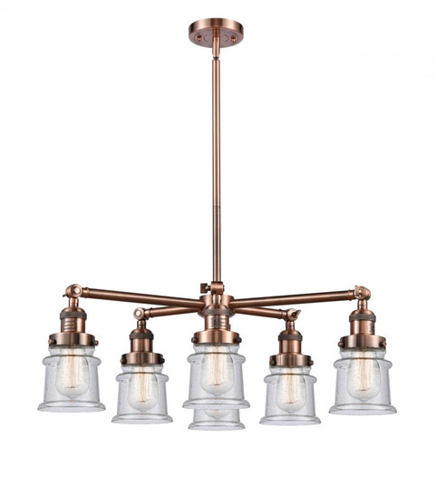 Small Canton 6 Light Chandelier (3442|207-6CR-AC-G184S)