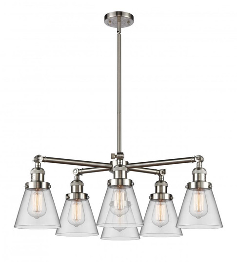 Small Cone 6 Light Chandelier (3442|207-6CR-SN-G62)