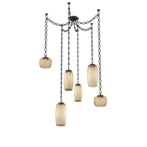 Vessel Round Chain 6pc Swag Multi-Pendant (1289|SNB0091-06-MB-B-CH1-L3)