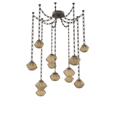 Mesa Round Chain 9pc Swag Multi-Pendant (1289|SNB0089-09-FB-B-CH3-L1)