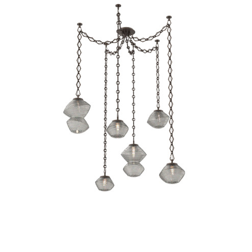 Mesa Round Chain 6pc Swag Multi-Pendant (1289|SNB0089-06-FB-S-CH1-L3)