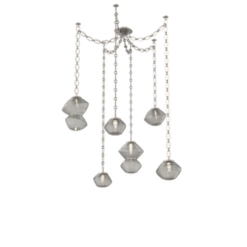 Mesa Round Chain 6pc Swag Multi-Pendant (1289|SNB0089-06-BS-S-CH2-L3)