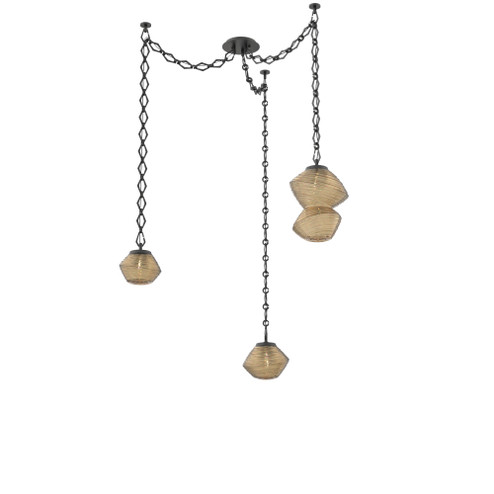 Mesa Round Chain 3pc Swag Multi-Pendant (1289|SNB0089-03-MB-B-CH1-L1)