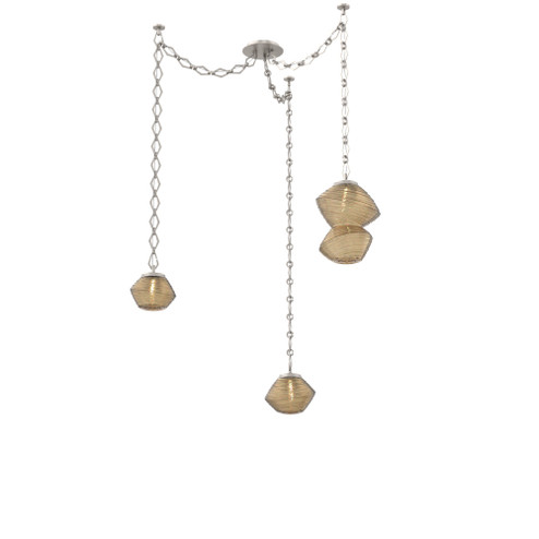 Mesa Round Chain 3pc Swag Multi-Pendant (1289|SNB0089-03-BS-B-CH1-L1)