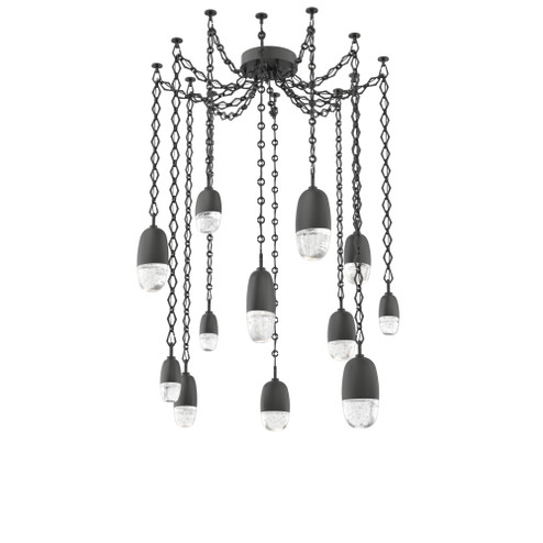 Pebble Round Chain 12pc Swag Multi-Pendant (1289|SNB0079-12-MB-PC-CH1-L3)