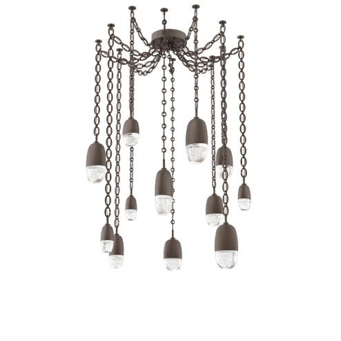 Pebble Round Chain 12pc Swag Multi-Pendant (1289|SNB0079-12-FB-PC-CH2-L3)