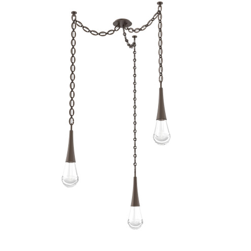 Raindrop Round Chain 3pc Swag Multi-Pendant (1289|SNB0078-03-FB-C-CH2-L1)