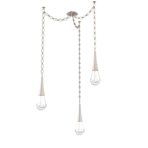 Raindrop Round Chain 3pc Swag Multi-Pendant (1289|SNB0078-03-BS-C-CH2-L3)