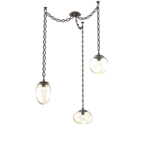 Cosmos Round 3pc Swag Multi-Pendant Chain (LED) (1289|SNB0069-03-FB-FA-CH2-L3)