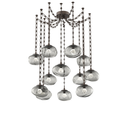 Nova Round 12pc Swag Multi-Pendant Chain (LED) (1289|SNB0068-12-FB-ZS-CH3-L1)