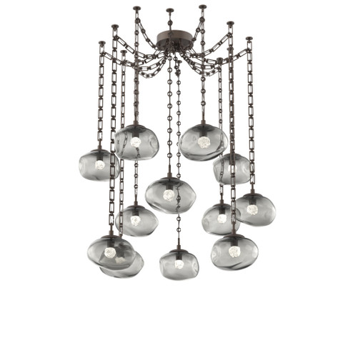 Nova Round 12pc Swag Multi-Pendant Chain (LED) (1289|SNB0068-12-FB-FS-CH3-L1)