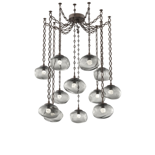 Nova Round 12pc Swag Multi-Pendant Chain (LED) (1289|SNB0068-12-FB-FS-CH2-L3)