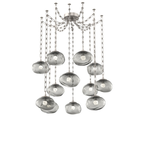 Nova Round 12pc Swag Multi-Pendant Chain (LED) (1289|SNB0068-12-BS-FS-CH3-L3)