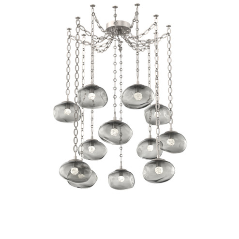 Nova Round 12pc Swag Multi-Pendant Chain (LED) (1289|SNB0068-12-BS-FS-CH2-L1)