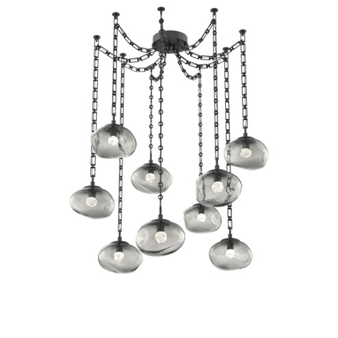 Nova Round 9pc Swag Multi-Pendant Chain (LED) (1289|SNB0068-09-MB-FS-CH3-L3)