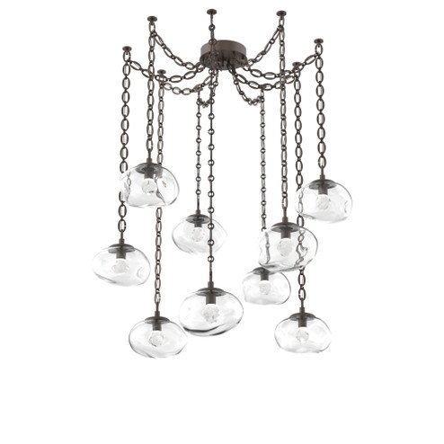 Nova Round 9pc Swag Multi-Pendant Chain (LED) (1289|SNB0068-09-FB-ZC-CH2-L3)