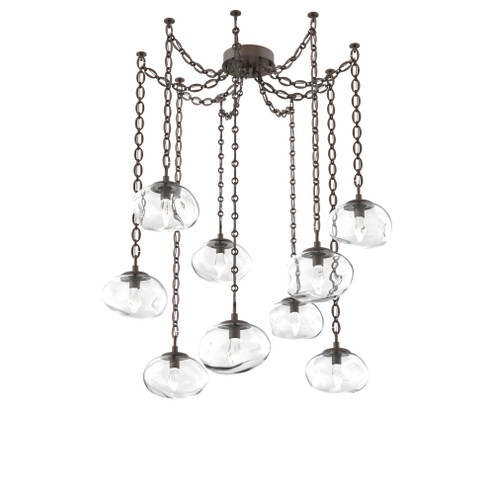 Nova Round 9pc Swag Multi-Pendant Chain (LED) (1289|SNB0068-09-FB-GC-CH2-L1)