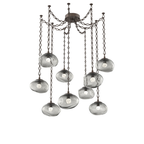 Nova Round 9pc Swag Multi-Pendant Chain (LED) (1289|SNB0068-09-FB-FS-CH1-L3)