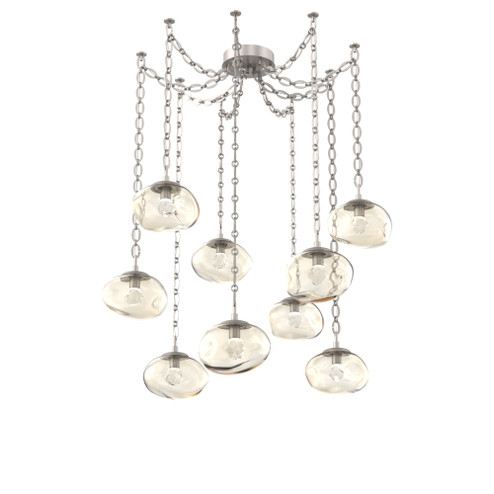 Nova Round 9pc Swag Multi-Pendant Chain (LED) (1289|SNB0068-09-BS-ZA-CH2-L1)