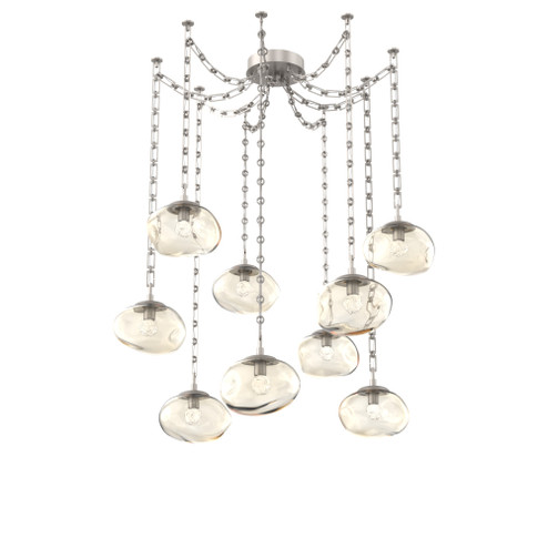 Nova Round 9pc Swag Multi-Pendant Chain (LED) (1289|SNB0068-09-BS-FA-CH3-L1)