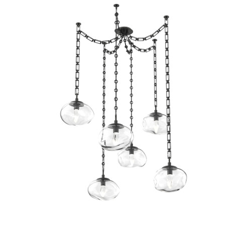 Nova Round 6pc Swag Multi-Pendant Chain (LED) (1289|SNB0068-06-MB-GC-CH3-L1)