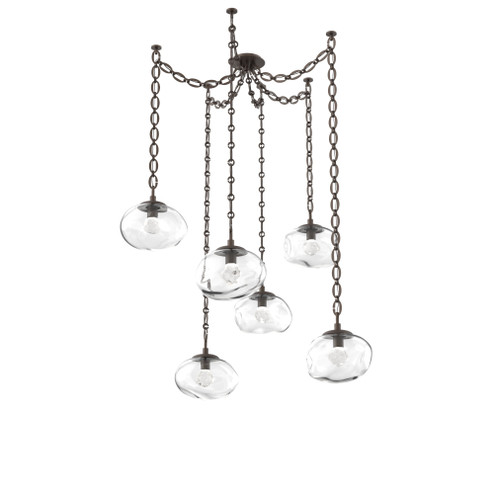 Nova Round 6pc Swag Multi-Pendant Chain (LED) (1289|SNB0068-06-FB-ZC-CH2-L3)