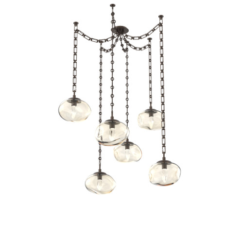 Nova Round 6pc Swag Multi-Pendant Chain (LED) (1289|SNB0068-06-FB-GA-CH3-L3)