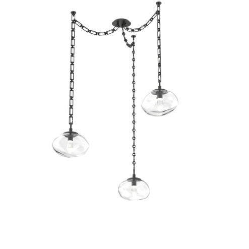 Nova Round 3pc Swag Multi-Pendant Chain (LED) (1289|SNB0068-03-MB-GC-CH3-L3)