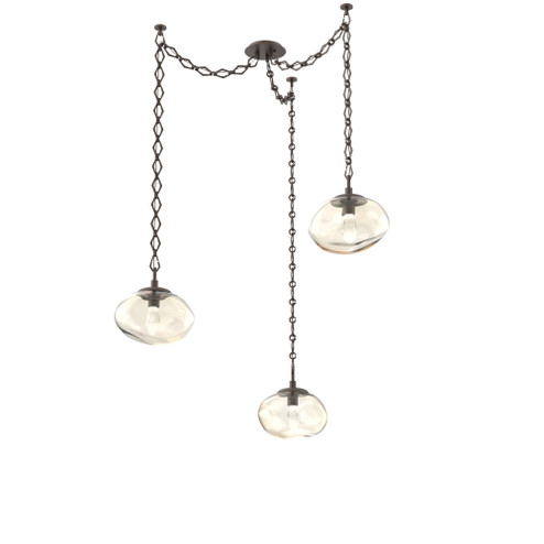 Nova Round 3pc Swag Multi-Pendant Chain (LED) (1289|SNB0068-03-FB-GA-CH1-L1)