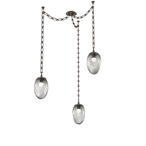 Meteo Round 3pc Swag Multi-Pendant Chain (LED) (1289|SNB0067-03-FB-FS-CH3-L1)