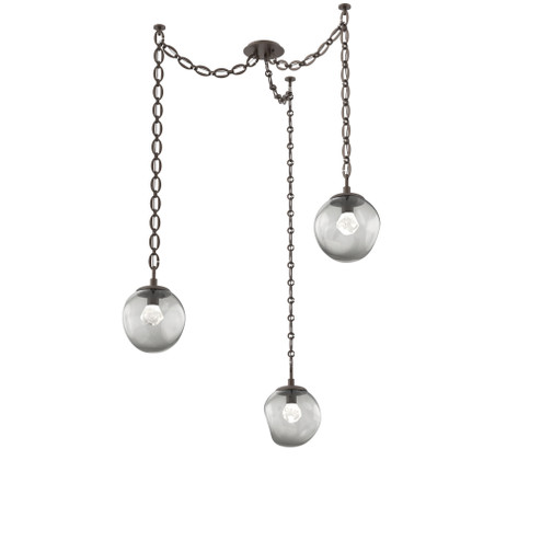 Aster Round 3pc Swag Multi-Pendant Chain (LED) (1289|SNB0066-03-FB-ZS-CH2-L3)