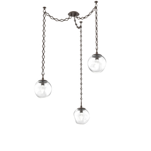 Aster Round 3pc Swag Multi-Pendant Chain (LED) (1289|SNB0066-03-FB-GC-CH1-L1)