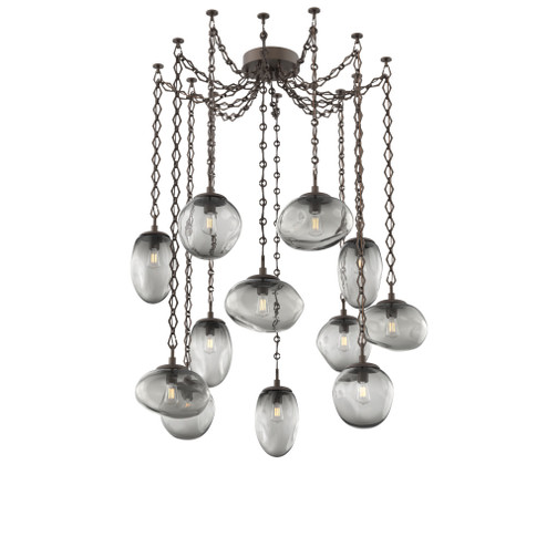 Cosmos Round 12pc Swag Multi-Pendant Chain (Bulb) (1289|SNB0065-12-FB-S-CH1-E2)