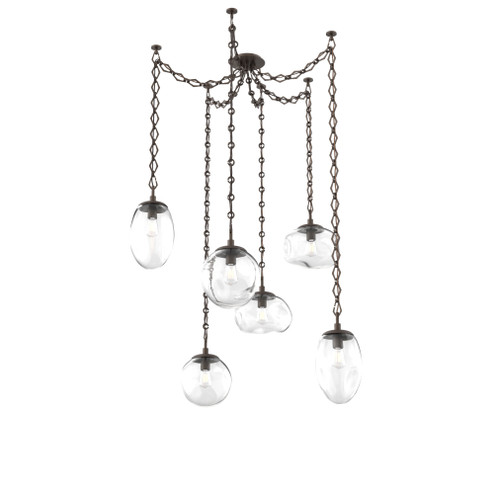 Cosmos Round 6pc Swag Multi-Pendant Chain (Bulb) (1289|SNB0065-06-FB-C-CH1-E2)