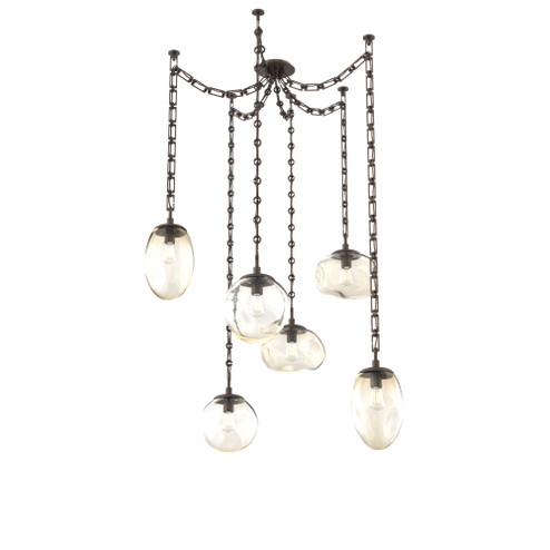 Cosmos Round 6pc Swag Multi-Pendant Chain (Bulb) (1289|SNB0065-06-FB-A-CH3-E2)