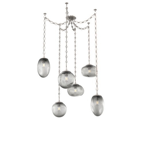 Cosmos Round 6pc Swag Multi-Pendant Chain (Bulb) (1289|SNB0065-06-BS-S-CH1-E2)