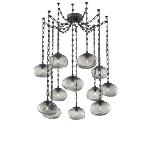 Nova Round 12pc Swag Multi-Pendant Chain (Bulb) (1289|SNB0064-12-MB-S-CH3-E2)