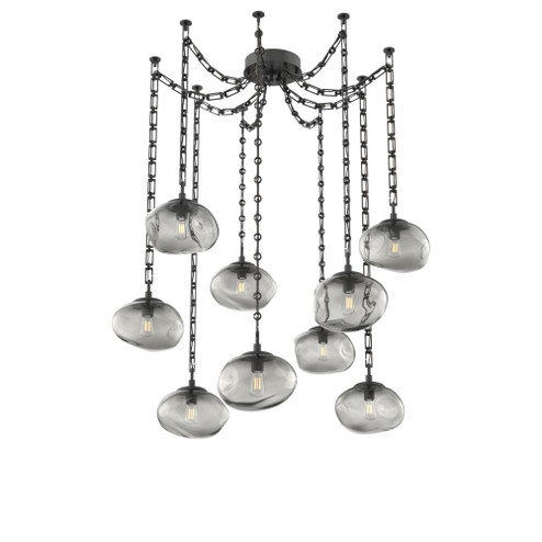 Nova Round 9pc Swag Multi-Pendant Chain (Bulb) (1289|SNB0064-09-MB-S-CH3-E2)