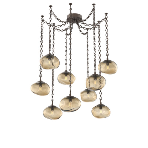 Nova Round 9pc Swag Multi-Pendant Chain (Bulb) (1289|SNB0064-09-FB-B-CH1-E2)
